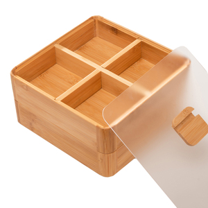 cheap sale custom design unique logo varnish bamboo snack cookie cake storage gift package box