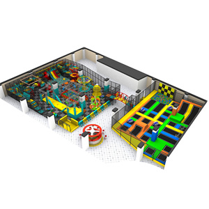 Trampolín de parque de aventuras interior personalizado de alta calidad trampolín de gimnasia de plástico con patio interior - Product Image 1