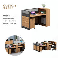 Bureau d'ordinateur moderne et robuste, renforcé, multi-usages, pour le bureau commercial, stable, table de travail de bureau