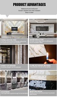 Panneau mural en PVC moderne sur mesure, effet marbre brillant UV, alternative à la pierre artificielle, panneau imperméable pour l'intérieur des appartements