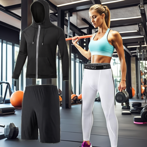 Conjuntos Deportivos de Gimnasio con Logotipo Personalizado para Mujer, 6 Piezas, Ropa Deportiva sin Costuras, Conjunto de Yoga con Patrón Sólido, Cintura Elástica Transpirable - Product Image 2