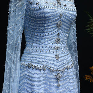 Красивые вечерние платья с квадратным воротником и стразами Jancember LSZ591 - Product Image 5