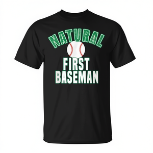 Camiseta de softbol Natural First Baseman con diseño de béisbol para mujer - Product Image 2
