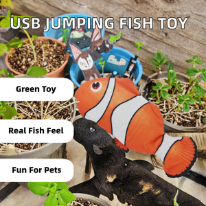 Juguete de pez de simulación ecológico con carga USB, Bola de peluche realista para gatos y perros, juguete realista para mascotas con estilo de dibujos animados - Product Image 2