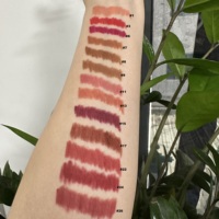Vente en gros de crayon à lèvres cosmétique long wear, logo privé, rose, moussant, mat, pour les lèvres, les yeux, le visage, crayon à lèvres végétalien et crémeux pigmenté