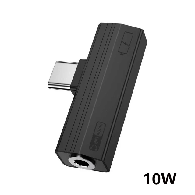 USB C Headphone Adapter 2 in 1 USB C to 3.5mm Jack HiFi DAC 10W Fast Charging for Phone17 16 15 15Pro Max Samsun g Galaxy Phones