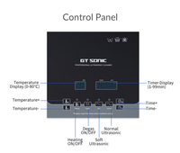 GTSONIC-D3 Nouvelle machine de nettoyage à ultrasons industrielle électrique à grande puissance 40KHz avec affichage numérique, réservoir de 3L, 100W, pour le nettoyage à l'eau chaude