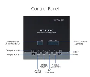 40Khz Kỹ Thuật Số Degas Siêu Âm Làm Sạch Thiết Bị Cho Răng Giả Gt Sonic-D3 3L 100W Siêu Âm Làm Sạch Và Tẩy Dầu Mỡ Thiết Bị - Product Image 2