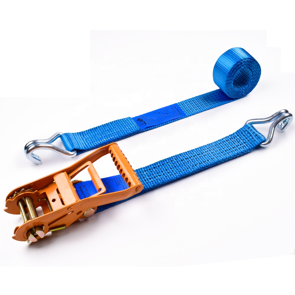 Сверхмощная храповая пряжка, Натяжной ремень для груза 2 дюйма 6 т 50 мм с 2 дюймовыми двойными J крючками