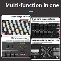 Meilleures ventes YAIKA GM6X Mixeur audio numérique professionnel 450W*2 6 canaux en métal Alimentation USB Plage de fréquences 20Hz-20KHz Personnalisable