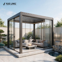 Pergola en aluminium à lames orientables sur mesure pour les entrepreneurs et les constructeurs, pergola de patio au bord de la piscine, protection contre la pluie
