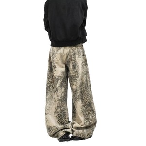 Wide Leg Pants High Waist Loose Fit Streetwear Style Autumn Wear Polyester Cotton <b>Denim</b> <b>Material</b> - Product Image 2