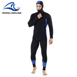 कस्टम नेप्रोन दो टुकड़ा सूट 1.5 मिमी 3 मिमी 4 मिमी 5 मिमी 5 मिमी 7 मिमी हुड काले सुरक्षात्मक मुक्त स्नॉर्कलिंग डीप डाइविंग आर्टसूट - Product Image 2