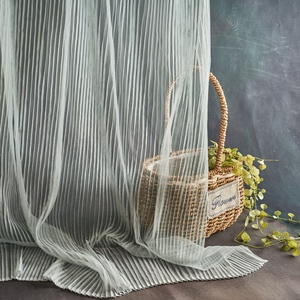 Vendita calda <span class=keywords><strong>Crepe</strong></span> Design 100% poliestere pieghettato morbido Tulle tessuto esagonale moda vestito gonna tessuto - Product Image 6