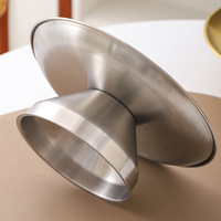 Plateau d'offre de bouddha en acier inoxydable à pieds hauts finition laquée barre de maison moderne fournitures de service de nourriture durables salon