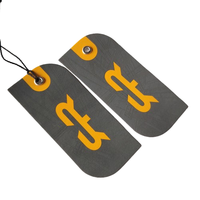 Étiquette suspendue personnalisée DP45, petite, écologique, imprimée UV, pour casquettes, bonnets, chapeaux, vêtements de marque streetwear, accessoires, sacs, chaussures