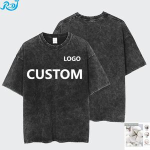 Dtg प्रिंट स्ट्रीटवियर ग्राफिक सादे टी शर्ट और पुरुषों के कपड़े एसिड वॉश टी-शर्ट पुरुषों कस्टम विंटेज ओवरसाइज टी शर्ट - Product Image 1