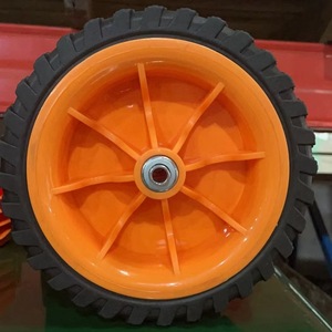 Ruedas de PVC de 8 Pulgadas para Carretilla, con Rodamientos de Bolas, Duraderas, para Exteriores, Tipo Plano, Uso Manual, para Trabajo Pesado - Product Image 5