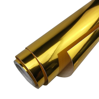 Vinilo Adhesivo Brillante Dorado Anolly PET para Plotter, Rollo de Vinilo con Diseño Metálico