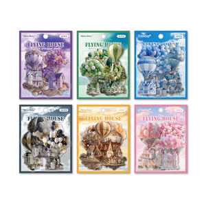 16 adesivi per confezione, serie Up, a tema <span class=keywords><strong>mongolfiera</strong></span>, adesivi decorativi fai da te per quaderni fatti a mano - Product Image 5