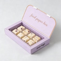 Boîte en papier pour beignets, gaufres et nougats, boîte cadeau personnalisée écologique pour biscuits au chocolat, boîte à gâteaux, pain et biscuits réutilisable de luxe pour boulangerie