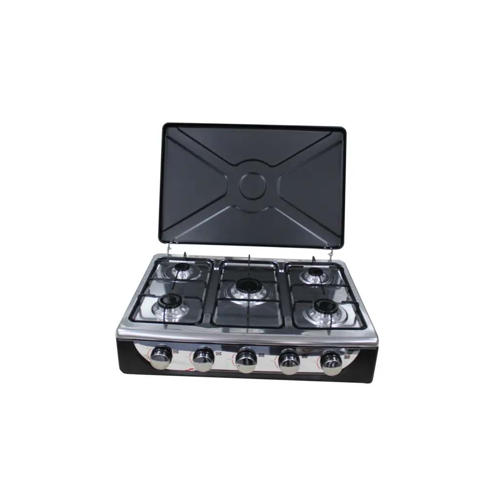 Outdoor Household Camping Gas Stove countertop Stainless Steel Gas Stove Four Burners