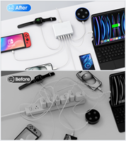 Chargeur mural de bureau 120W à 6 ports (3 USB-C et 3 USB-A) avec prises EU, UK, AU, JP, US pour iPhone 17/16/15/14/13 Pro - Vente en gros usine