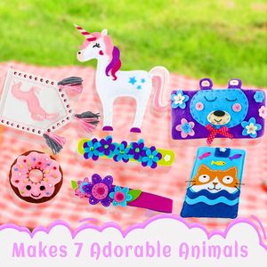 Customizable DIY Handmade <strong>Felt</strong> Tote Bag <strong>Kit</strong> My First Sewing Craft Set for Kids Gift for Craft Lovers Daily Carry - Product Image 4
