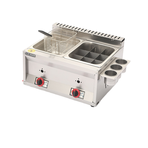 <span class=keywords><strong>Friteuse</strong></span> professionnelle double cuve en acier inoxydable à gaz, puissante et à chauffe rapide, pour hôtels, restaurants et usage commercial - Product Image 3