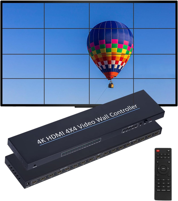 4x4 16 Screen 4K HDMI TV Video Wall Controller 1X2 1X4 1X3 2x2 2x3 3x2 4X2 2X4 Multi Video Screen Processor Switcher Splicer