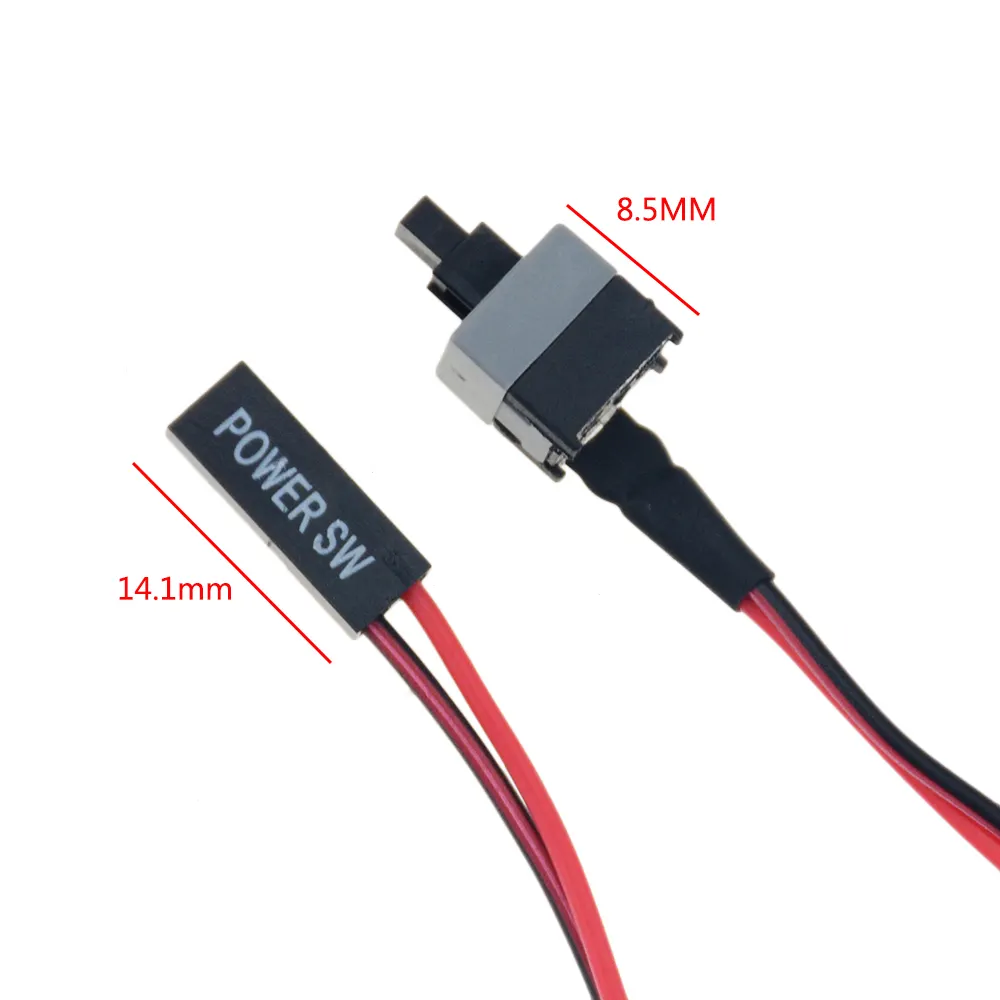 50cm Long Power Button Switch Cable for PC Switches Reset Computer Power Momentary Automatically Reset Push Button SW
