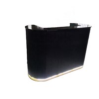 Table frontale de réception avec éclairage led, petit meuble dentaire, couleur blanc ou noir, pour salon de beauté et spa, 110/220V