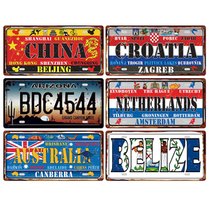 Personnalisé métal étain affiche drapeau vintage métal signe impression bar pub maison <span class=keywords><strong>jardin</strong></span> café restaurant décoration murale rétro métal affiche - Product Image 5
