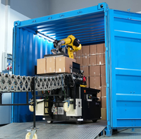 Robot industriel entièrement automatique, machine de chargement de conteneurs mobiles AGV, chargeur de boîtes avec convoyeur pour un déchargement et un chargement efficaces