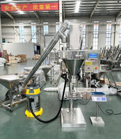 Machine de remplissage et de scellage semi-automatique de haute précision en acier inoxydable de qualité alimentaire pour sacs, films, bouteilles en plastique, canettes et poudres à vis sans fin