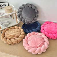 Coussin pour animaux de compagnie, luxueux, lavable, fait main, lit rond pour chat XL, rembourrage en éponge et coton PP, doux, confortable, design antidérapant pour petits animaux