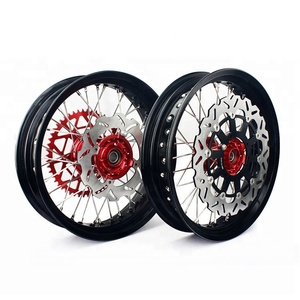 Llantas de motocicleta de alta calidad anodizadas juego de ruedas de radios <span class=keywords><strong>Supermoto</strong></span> para KTM EXC 350 <span class=keywords><strong>450</strong></span> 500 - Product Image 2