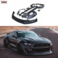 Kit de pare-chocs large pour Mustang Minibus F16, style CD, avec lèvre avant, diffuseur et spoiler auto-adhésifs, remplacement en carbone noir, neuf