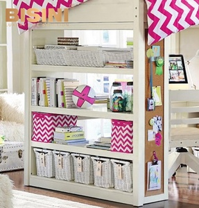 Di Colore bianco Per Bambini In Legno <span class=keywords><strong>Letto</strong></span> A Castello <span class=keywords><strong>Con</strong></span> Scrivania E Libreria - Product Image 6