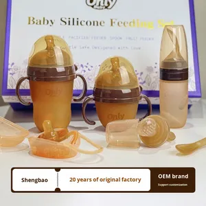 Ensemble d'alimentation <span class=keywords><strong>pour</strong></span> bébé en silicone de qualité alimentaire, 6 pièces, avec poignée, <span class=keywords><strong>biberon</strong></span> <span class=keywords><strong>pour</strong></span> bébé - Product Image 5