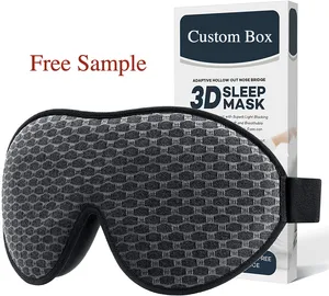 Kostenlose Probe Memory Foam Augenbinde mit Double Layer 3D-Schlafmaske Light Block Schlaf maske für Travel Eye Cover Eye shade