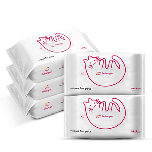 定制印刷湿巾卷膜层压可再密封贴纸包装湿巾袋 - Product Image 1
