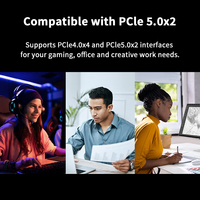 SSD Internal NVMe M.2 1TB 990 Evo PCIe 4.0 X4 Gen 5.0 X2 dengan Casing Metal untuk Laptop