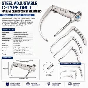 Knee ligament <b>drill</b> <b>guide</b> Stainless steel C-type <b>guide</b> Adjustable orthopedic instrument Femoral tibia aiming sight - Product Image 6