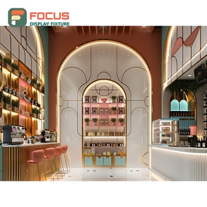 Luxury Coffee Display Rack Mug Cup Display <b>Shelf</b> Oak Grain Store Product Display Rack - Product Image 1