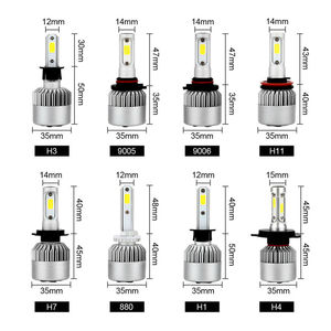 ไฟหน้ารถยนต์ LED 12V 4000LM Cob H4 ไฟหน้ารถยนต์ LED H1 H3 H8 H9 H11 9005 9006 H13 18W รุ่น S2 - Product Image 6