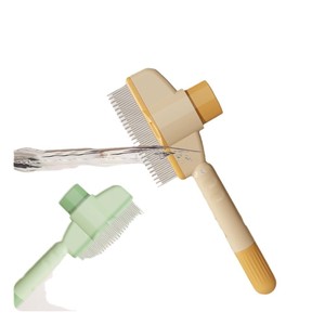Một Nhấp Chuột Tóc Loại Bỏ Bàn Chải Lược Thép Không Gỉ Kim <span class=keywords><strong>Pet</strong></span> Chải Chuốt Bàn Chải Cho Tóc Dài Mèo Tạo Tác Làm Sạch Bàn Chải - Product Image 5