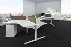 Poste de travail de séparation de bureau de personnel librement combiné écologique 120 degrés - Product Image 2