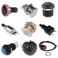 Interrupteur à bouton-poussoir IAR3F1700 Momentané Montage sur panneau Découpe de 16,2 mm SPST 24V cc IP65 IP67