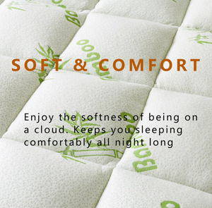 Sang trọng siêu mềm Nệm Topper sâu Túi nệm pad cho đau lưng làm mát tre Bìa chần nệm bảo vệ - Product Image 2